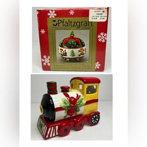 Pfaltzgraff Christmas Heritage Train Tea Light Holder & Ball Pierced Lighting